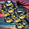MLB Milwaukee Brewers Floral Hawaiian Short Sleeve Shirt