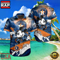 MLB Milwaukee Brewers Flower Tropical Hot Summer Hawaiian Button Down Shirt