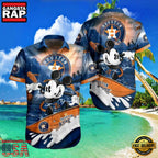 MLB Milwaukee Brewers Flower Tropical Hot Summer Hawaiian Button Down Shirt