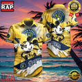 MLB Milwaukee Brewers Tropical Aloha Hawaiian Shirt Featuring Mickey Surfing