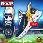 MLB Milwaukee Brewers Unique Design Custom Name Max Soul Shoes Running Sneakers