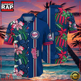 MLB Minnesota Twins Floral Stripe Aloha Shirt