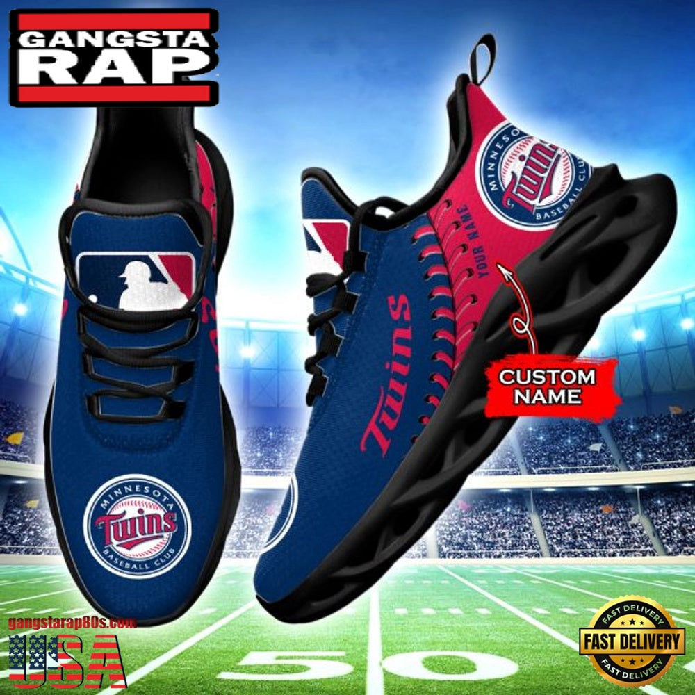 MLB Minnesota Twins Unique Design Custom Name Max Soul Shoes Running Sneakers