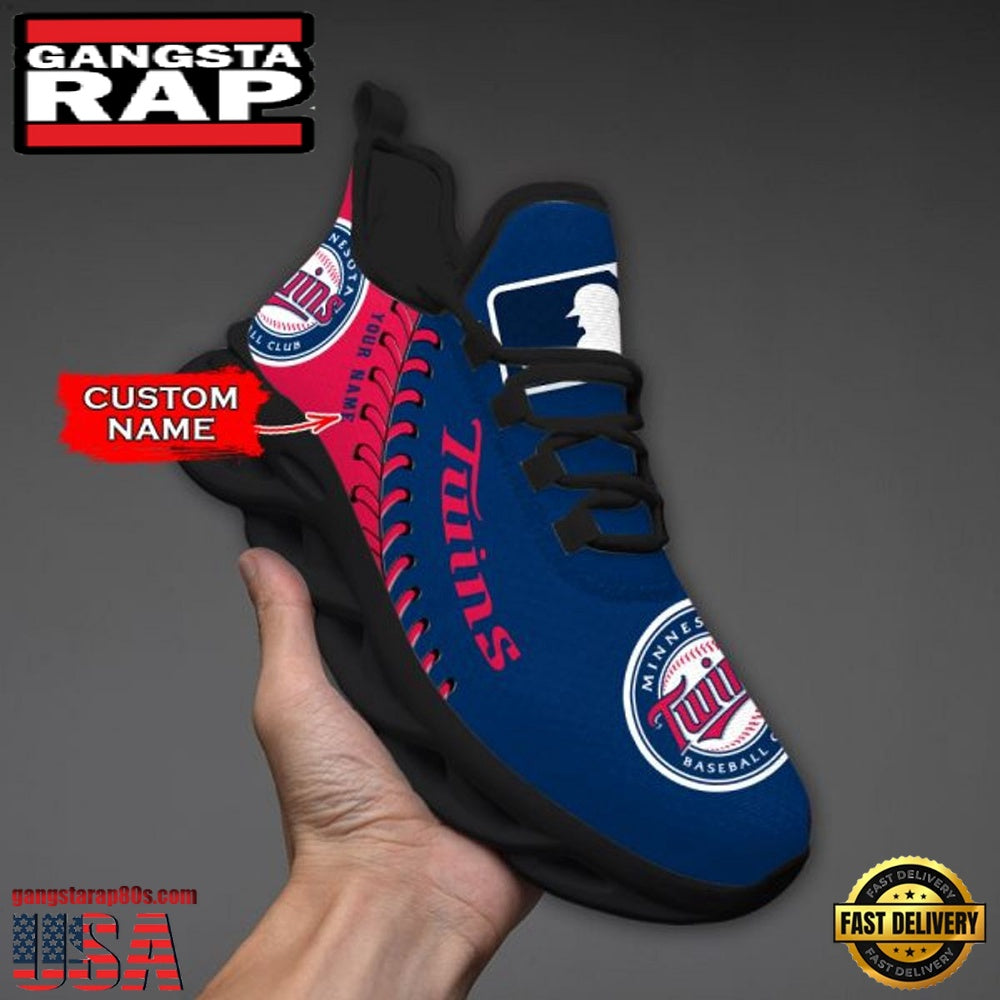MLB Minnesota Twins Unique Design Custom Name Max Soul Shoes Running Sneakers