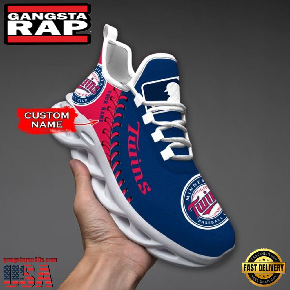 MLB Minnesota Twins Unique Design Custom Name Max Soul Shoes Running Sneakers