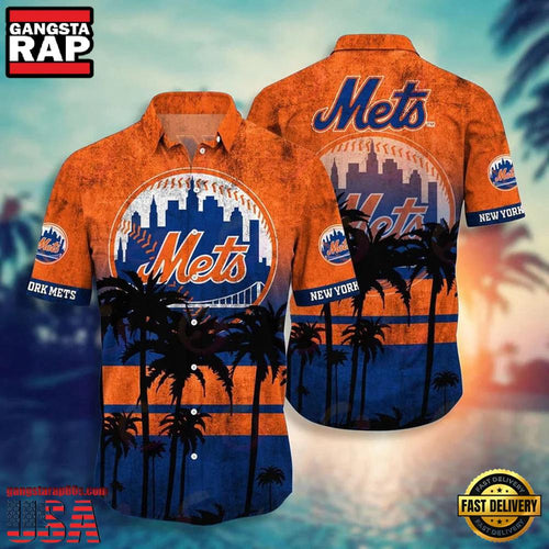 MLB New York Mets All-American Hawaiian Shirt For Men Women