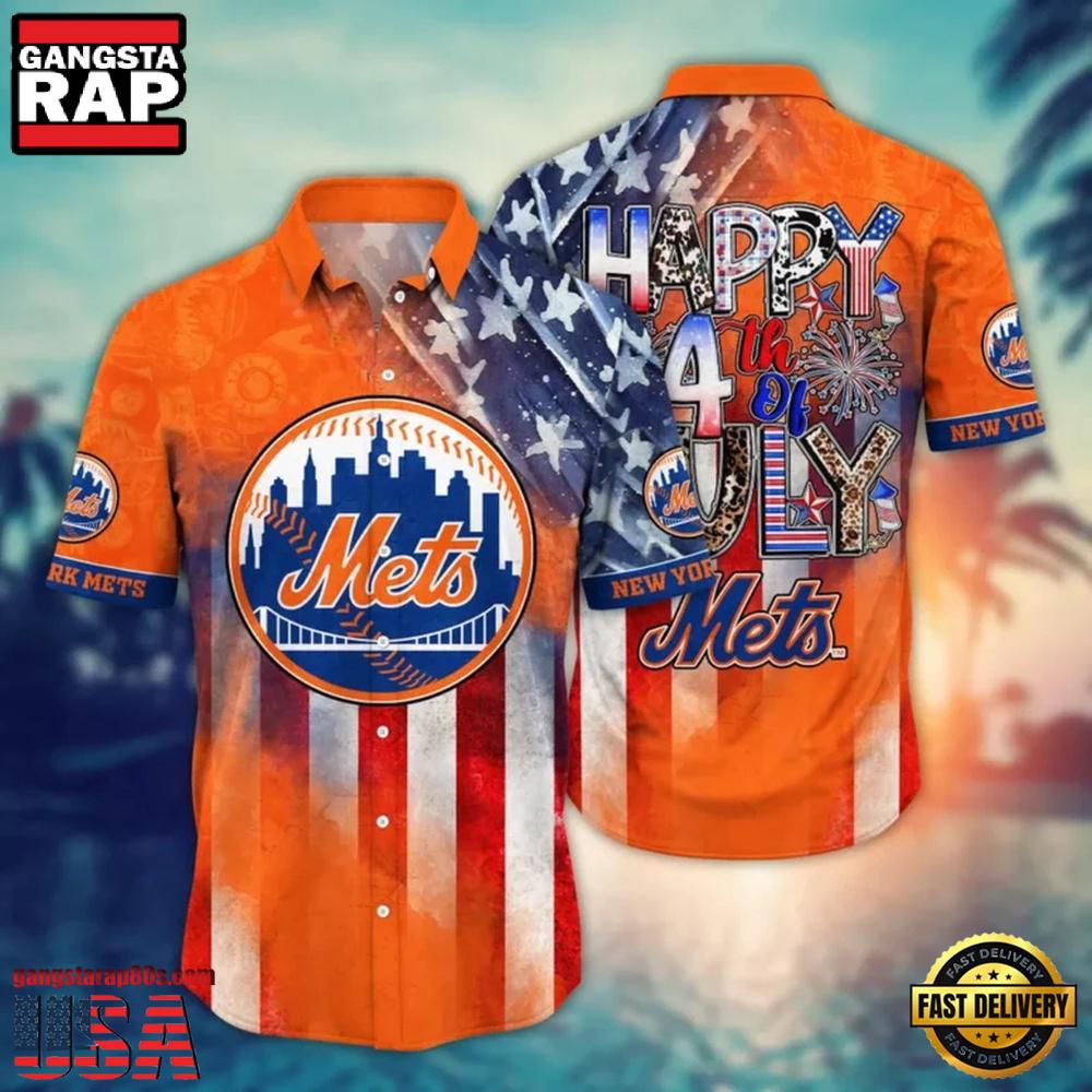 MLB New York Mets Happy 4th Of July Hawaiian Shirt For Men Women