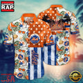 MLB New York Mets Monstera Leaves American Flag Hawaiian Shirt For Men Women