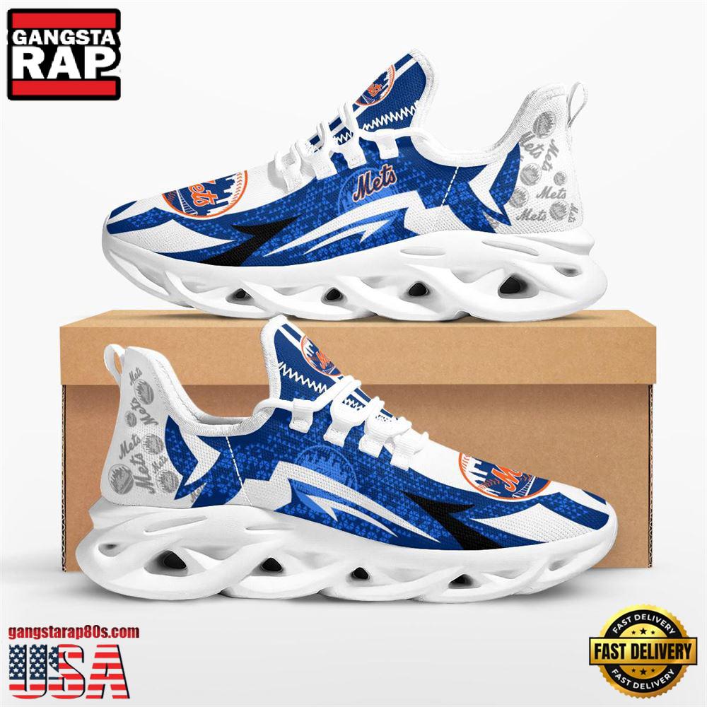 MLB New York Mets Symbol Geometric Pattern New Design Max Soul Shoes Running Sneakers