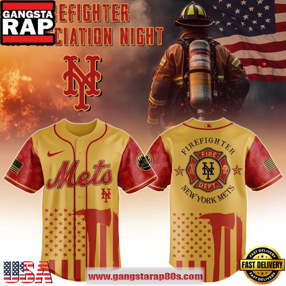 MLB New York Mets x Firefighter Appreciation Night Special Edition Baseball Jerseys