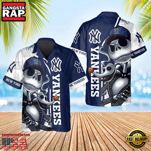 MLB New York Yankees Skeleton Swagger Aloha Hawaiian Shirt