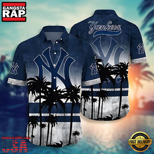 MLB New York Yankees Sunset island view Aloha Hawaiian Shirt