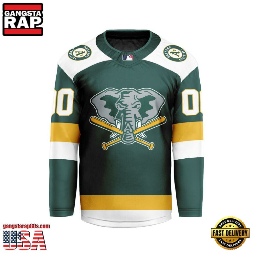 MLB Custom Oakland Athletics Special Hockey Jersey Shirt