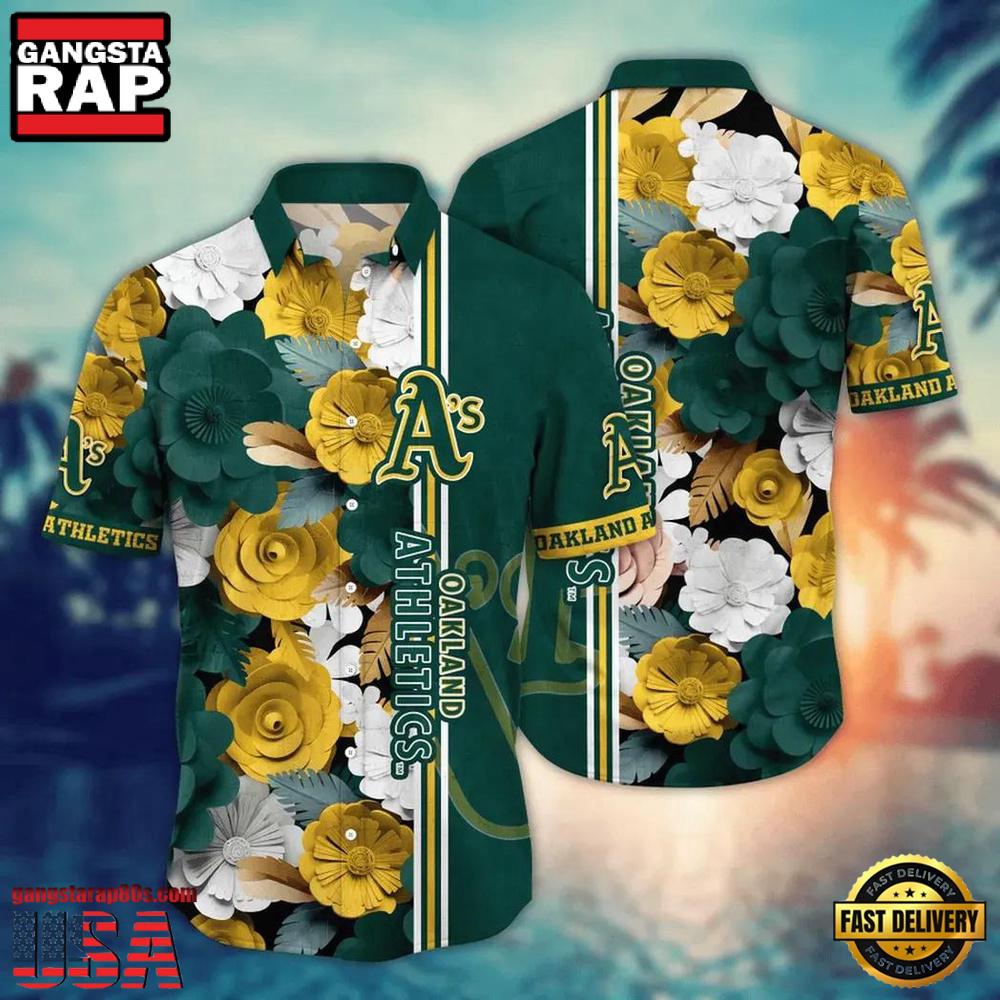 MLB Oakland Athletics Summer Flower Hawaiian Shirt Designer