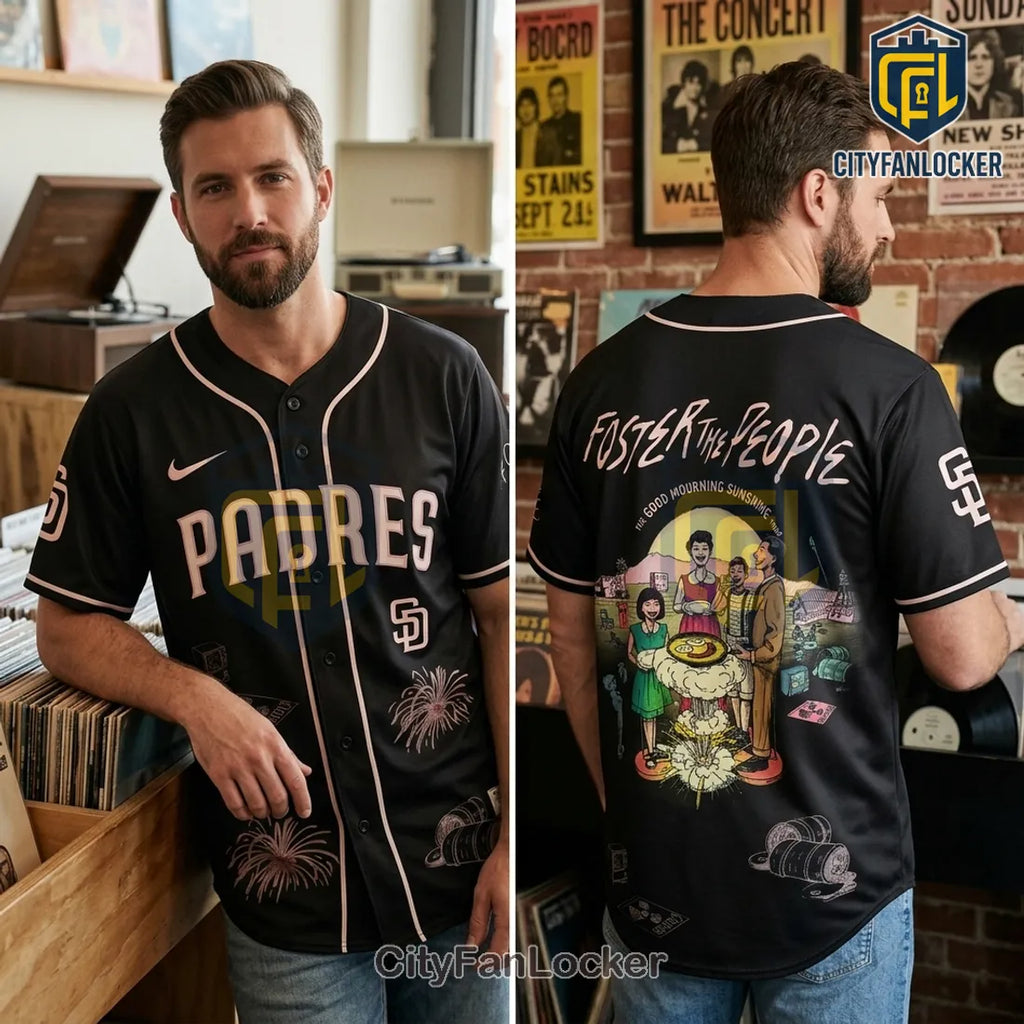 MLB Padres Foster The People Good Mourning Sunshine Tour Baseball Jersey