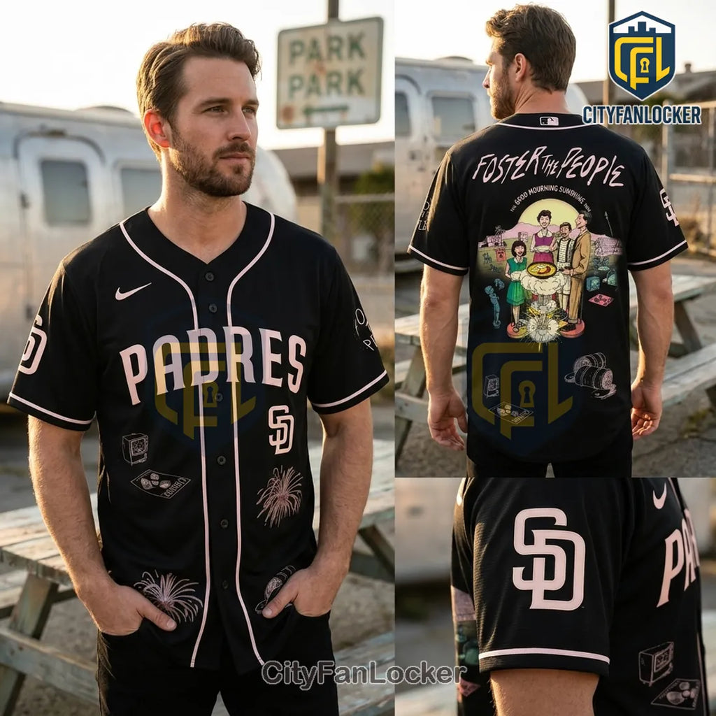 MLB Padres Foster The People Good Mourning Sunshine Tour Baseball Jersey