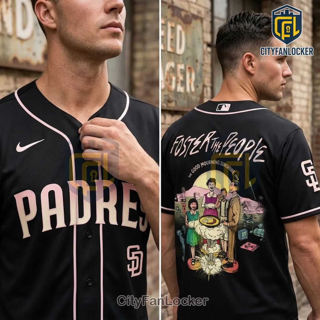 MLB Padres Foster The People Good Mourning Sunshine Tour Baseball Jersey
