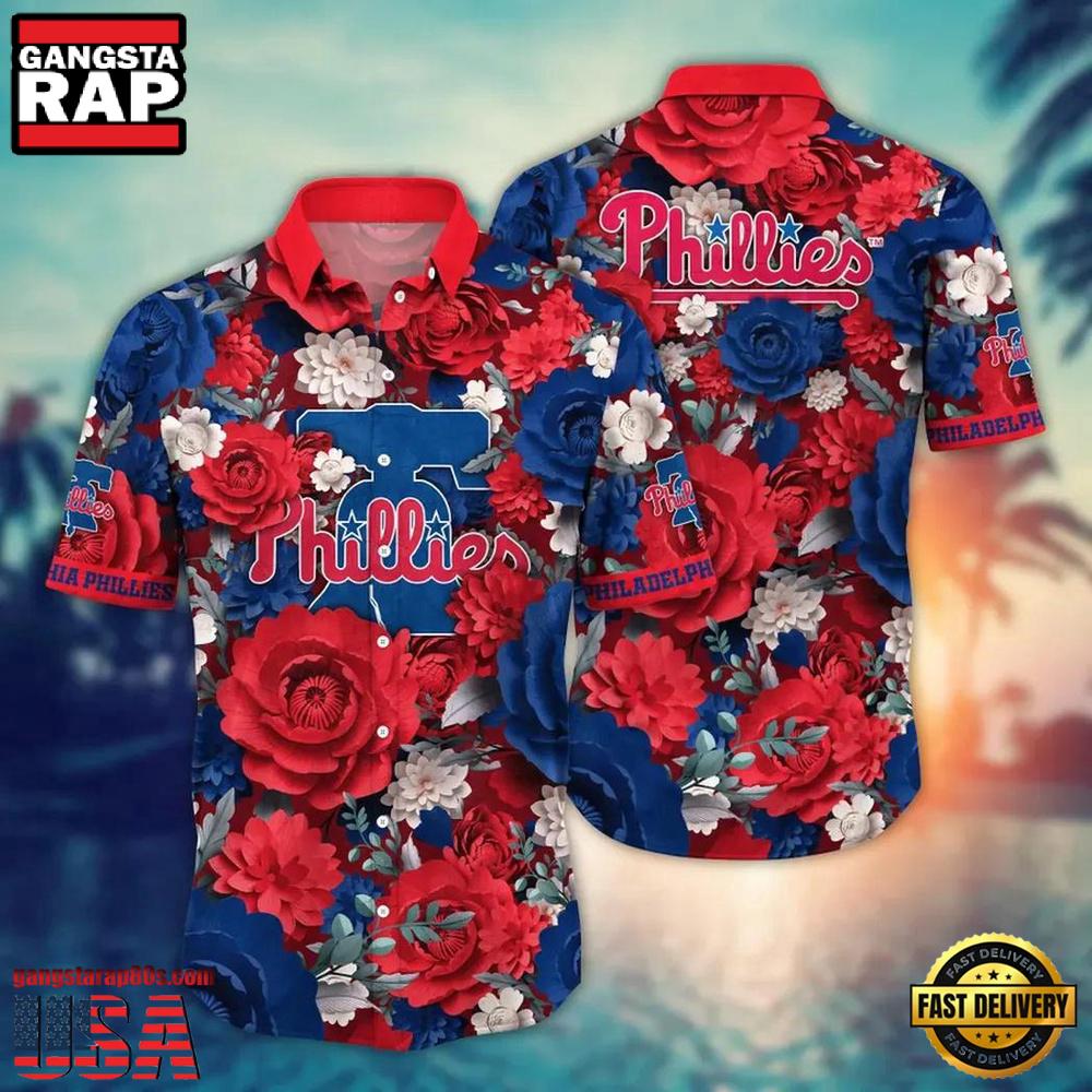 MLB Philadelphia Phillies Blooming Rose Hawaiian Shirt Designer
