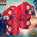MLB Philadelphia Phillies Bold Floral Stripe Hawaiian Shirt Designer