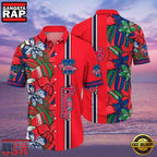 MLB Philadelphia Phillies Red Botanical Bliss Aloha Hawaiian Shirt