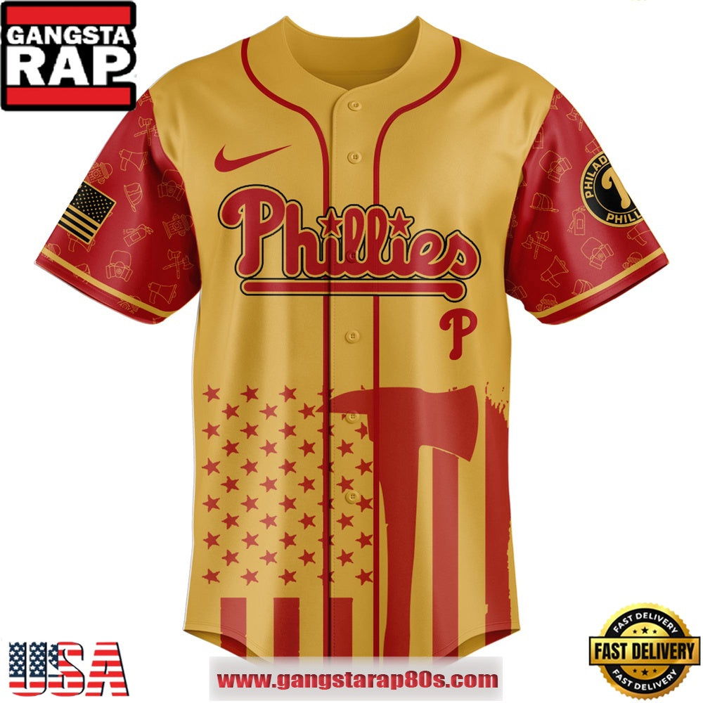 MLB Philadelphia Phillies x Firefighter Appreciation Night Special Edition Baseball Jerseys