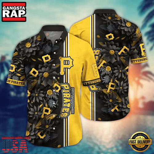 MLB Pittsburgh Pirates Baseball Team Design Summer Aloha Hawaiian Shirts
