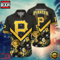 MLB Pittsburgh Pirates Chevron Floral Aloha Hawaiian Shirt