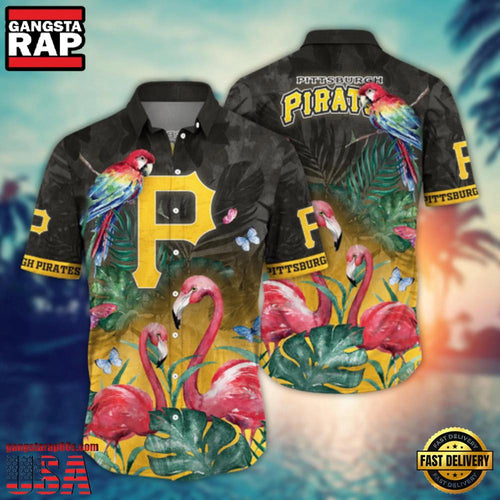 MLB Pittsburgh Pirates Flamingo Paradise Aloha Hawaiian Shirt