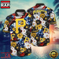 MLB Pittsburgh Pirates Floral Freedom Aloha Hawaiian Shirt