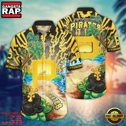 MLB Pittsburgh Pirates Island Paradise Aloha Hawaiian Shirt