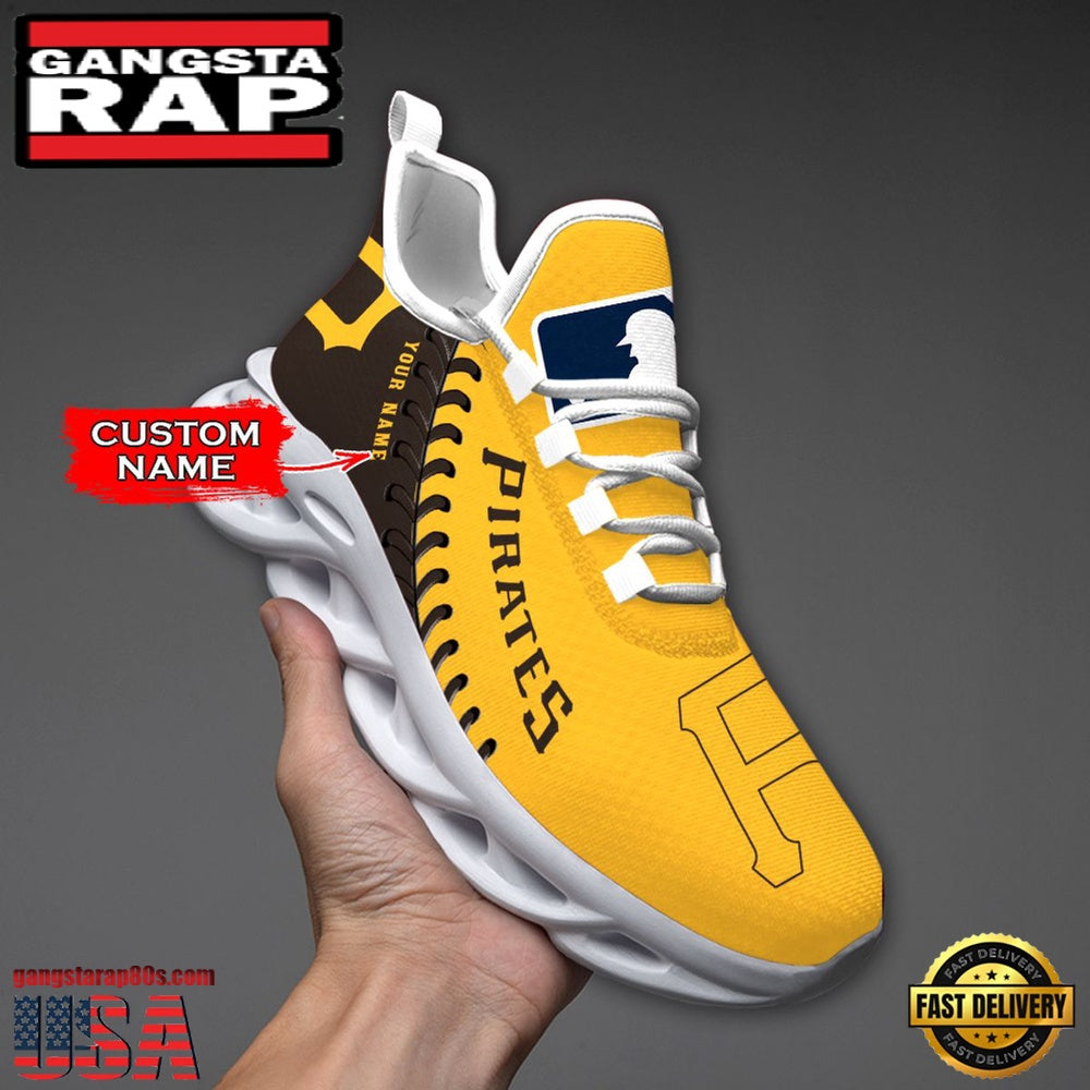 MLB Pittsburgh Pirates Unique Design Custom Name Max Soul Shoes Running Sneakers