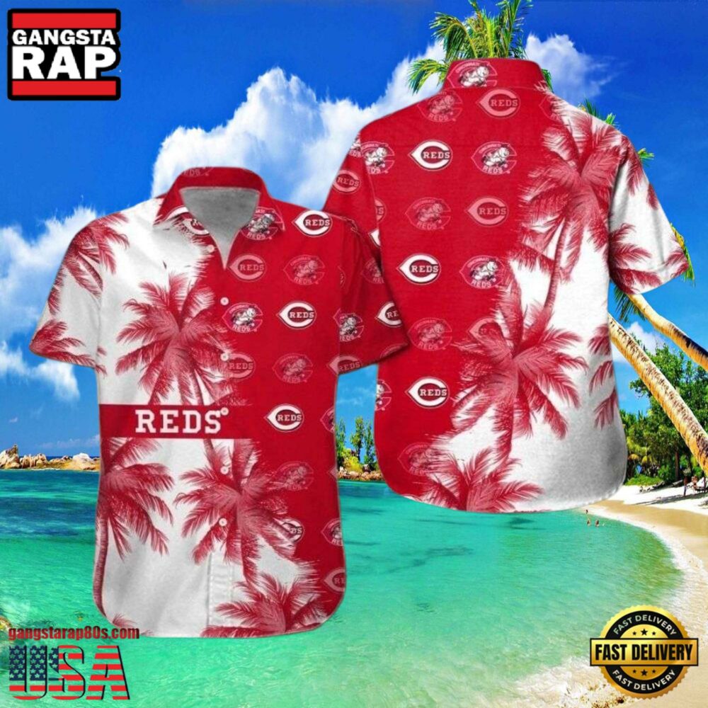 MLB Red Hot Palms Cincinnati Reds Hot Summer Aloha Shirt Summer Vibes