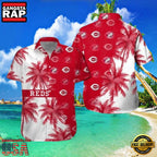 MLB Red Hot Palms Cincinnati Reds Hot Summer Aloha Shirt Summer Vibes
