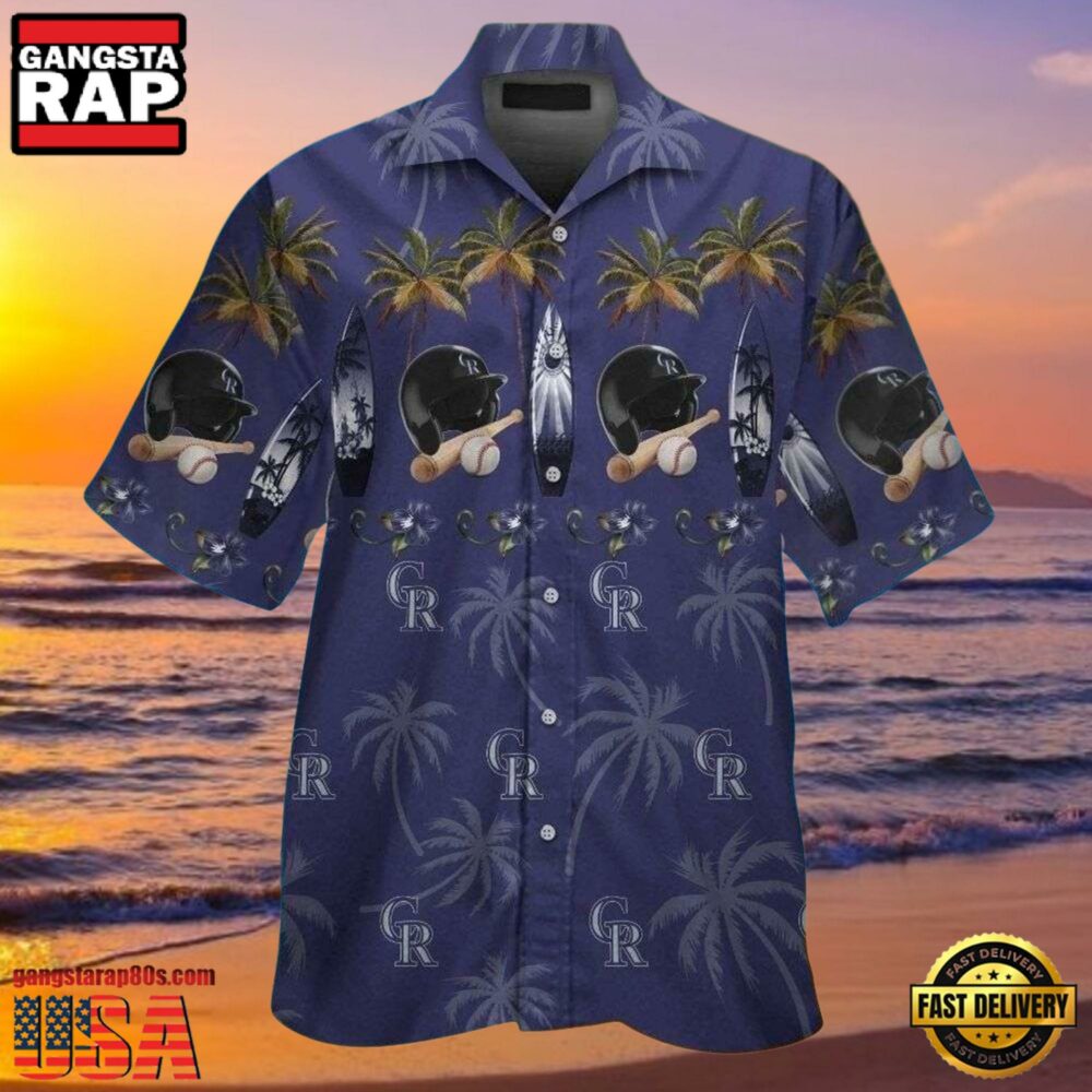 MLB Rockies Beachfront Baseball Tropical Hot Summer Hawaiian Shirt