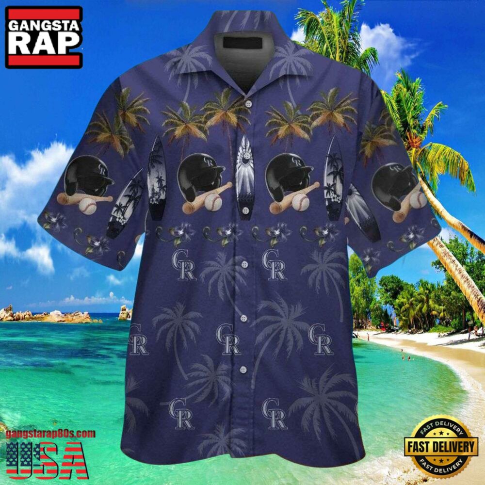 MLB Rockies Beachfront Baseball Tropical Hot Summer Hawaiian Shirt