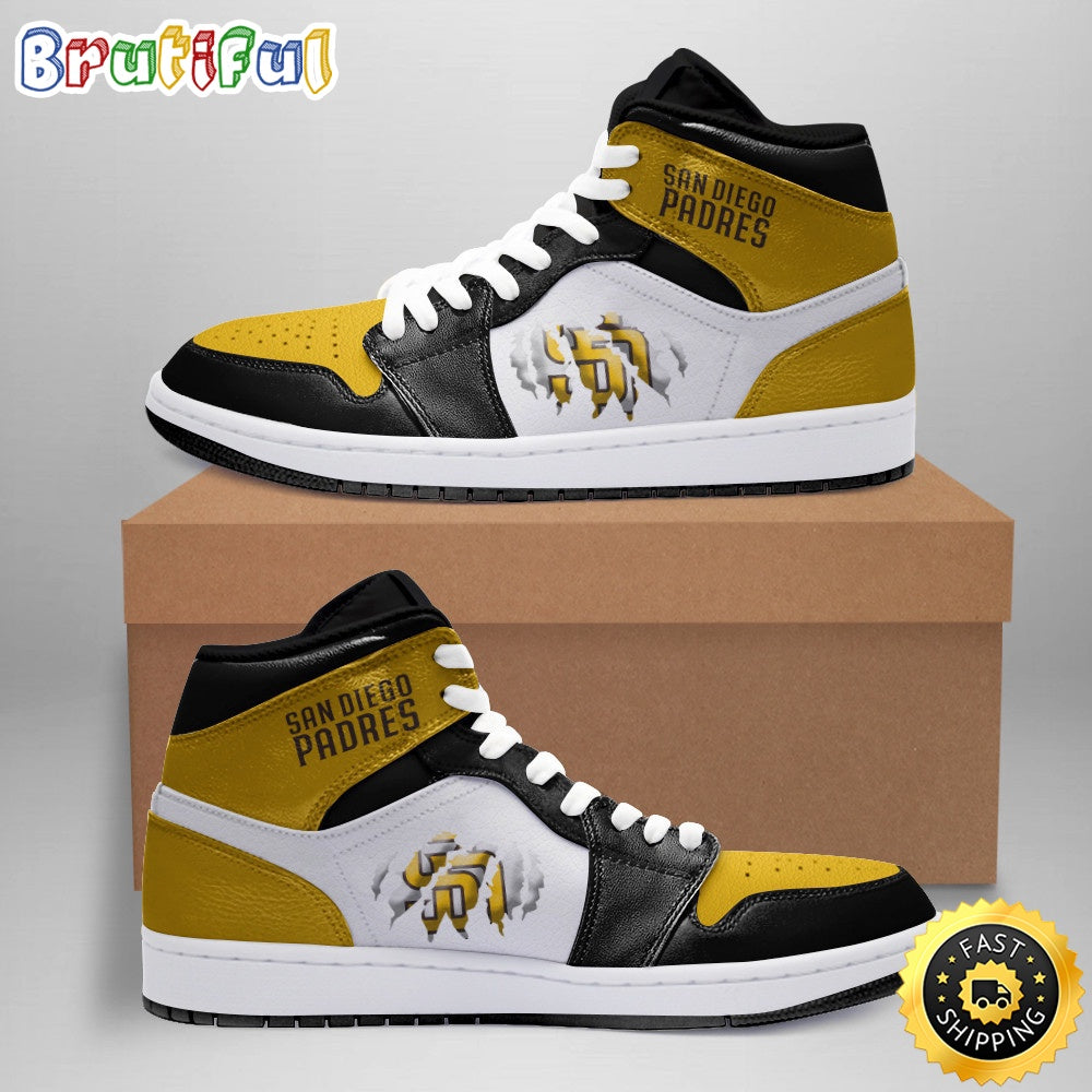 MLB San Diego Padres Air Jordan 1 High Sneakers Legendary Air Jordan Footwear