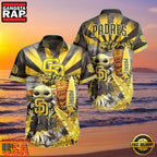 MLB San Diego Padres Aloha Hawaiian Shirt With Baby Yoda And Tiki Totem