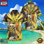 MLB San Diego Padres Aloha Hawaiian Shirt With Baby Yoda And Tiki Totem