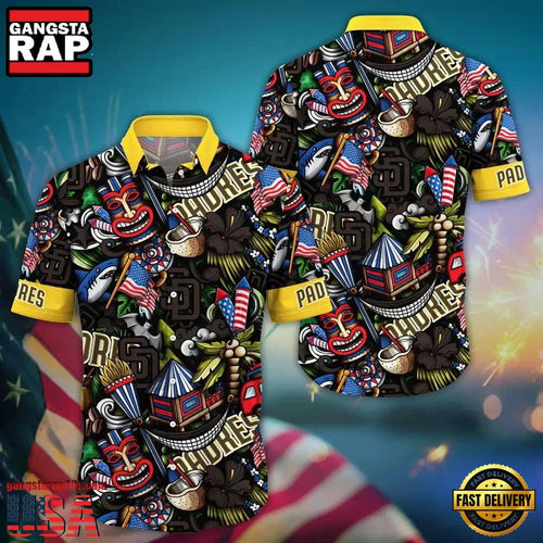 MLB San Diego Padres Carnival Spirit Aloha Hawaiian Shirt