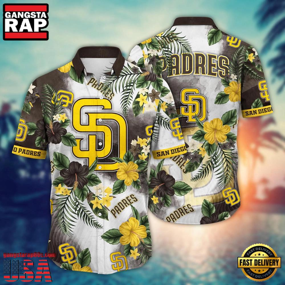 MLB San Diego Padres Paradise Bloom Aloha Hawaiian Shirt