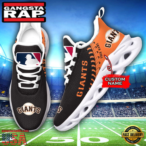 MLB San Francisco Giants Unique Design Custom Name Max Soul Shoes Running Sneakers