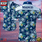MLB Seattle Mariners Aloha Hawaiian Shirt Summer Button Up