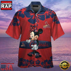 MLB St. Louis Cardinals Aloha Shirt Featuring Minnie Mouse And Surfboard