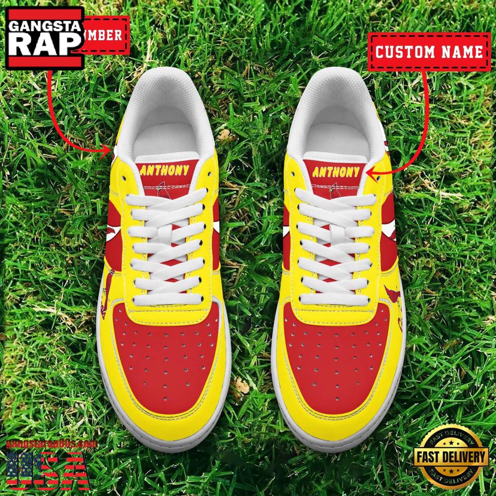 MLB St Louis Cardinals Custom Name Number New Design Air Force 1 Shoes Sneaker