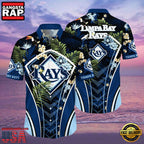 MLB Tampa Bay Rays Flower Tropical Style Hot Trending Hawaiian Button Down Shirt