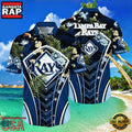 MLB Tampa Bay Rays Flower Tropical Style Hot Trending Hawaiian Button Down Shirt
