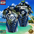 MLB Tampa Bay Rays Flower Tropical Style Hot Trending Hawaiian Button Down Shirt