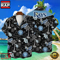 MLB Tampa Bay Rays Tropical Palms Black Style Hot Trending Hawaiian Shirt