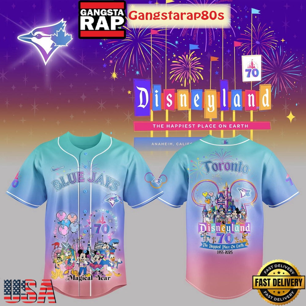 MLB Team Mix Disneyland 70th Anniversary Special Baseball Jersey Shirt