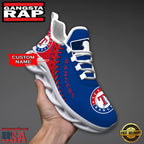MLB Texas Rangers Unique Design Custom Name Max Soul Shoes Running Sneakers